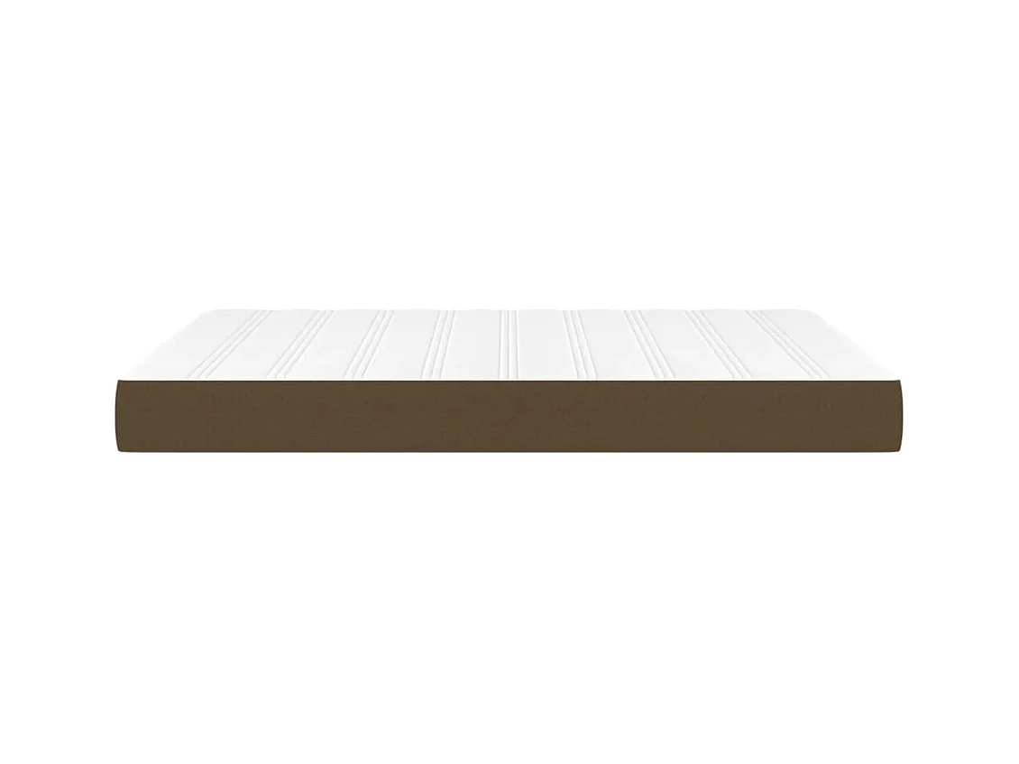 Materasso per letto a molle insacchettate Marrone scuro 140x200x20 cm