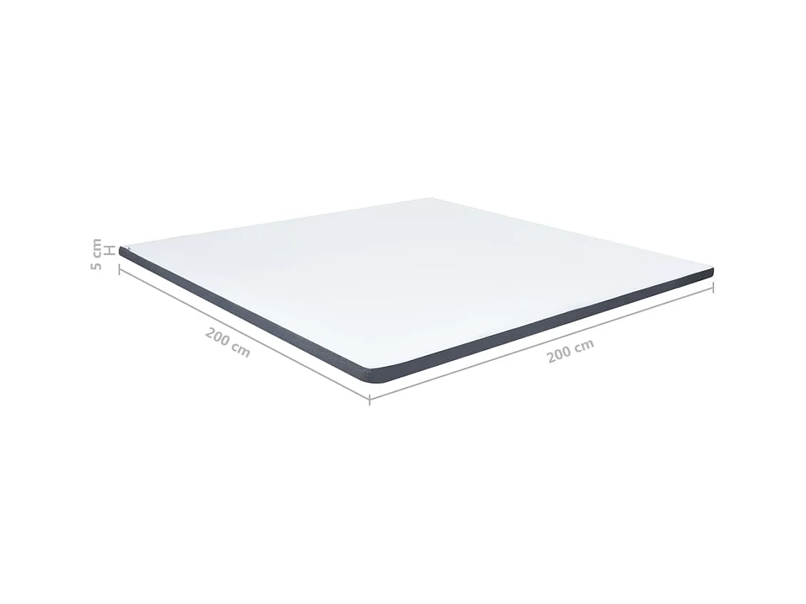 Gepolsterte Boxspring-Matratzenauflage 200x200x5 cm