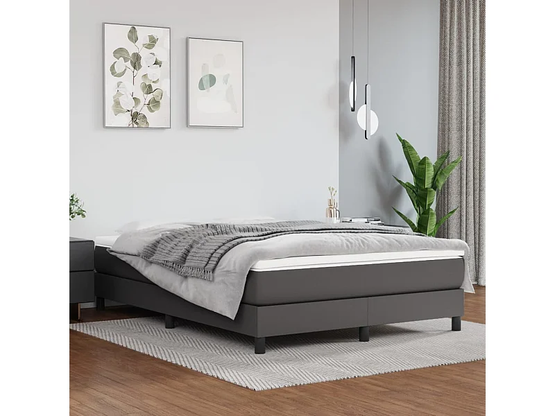 Materasso per letto a molle insacchettate Grigio 140x190x20 cm Ecopelle