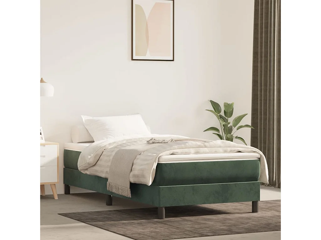 Colchão de molas ensacadas 100x220x20 cm veludo