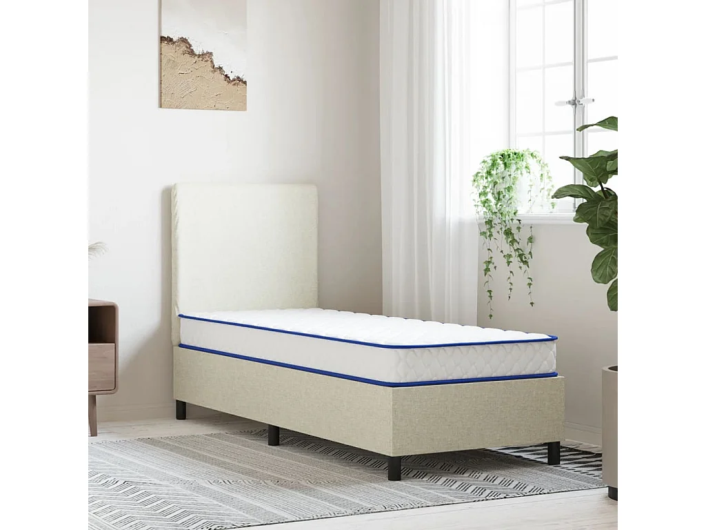 Matelas en mousse à mémoire de forme blanc 80x200x17 cm