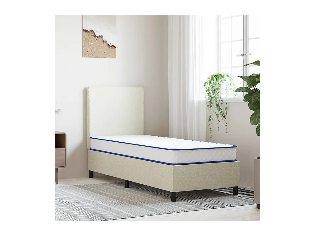 Matelas en mousse à mémoire de forme blanc 80x200x17 cm