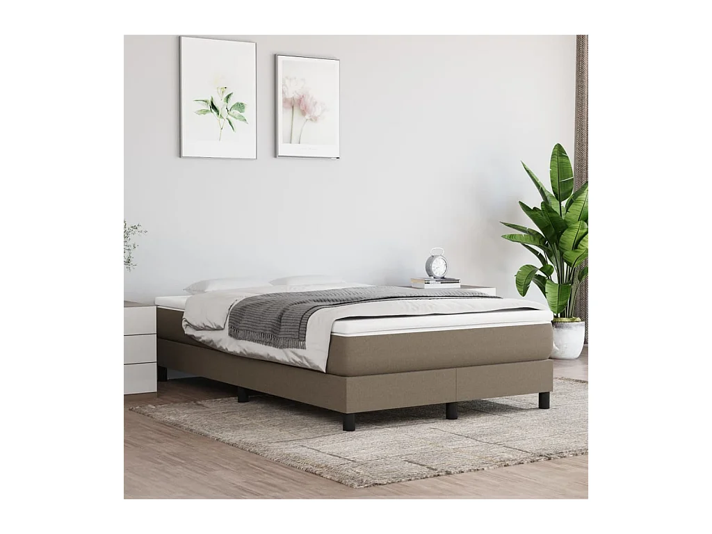 Matelas de lit à ressorts ensachés Taupe 120x200x20 cm Tissu