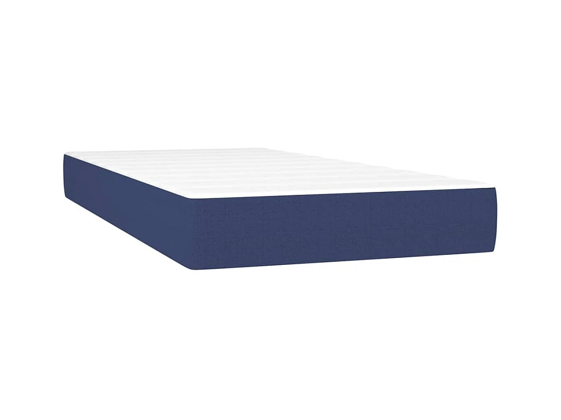 Materasso per letto a molle insacchettate Blu 90x200x20 cm Tessuto