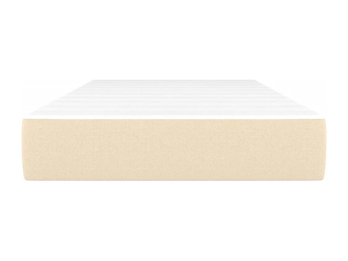 Materasso per letto a molle insacchettate Crema 90x200x20 cm Tessuto