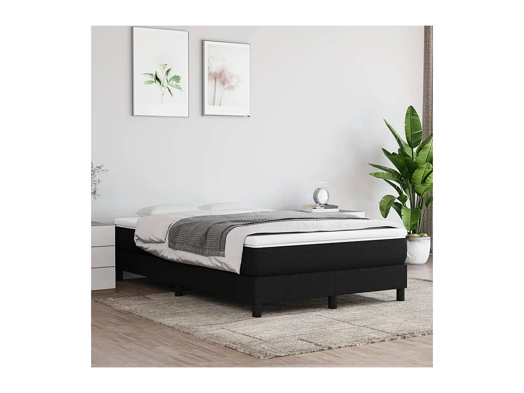 Matelas de lit à ressorts ensachés Noir 120x200x20 cm Tissu
