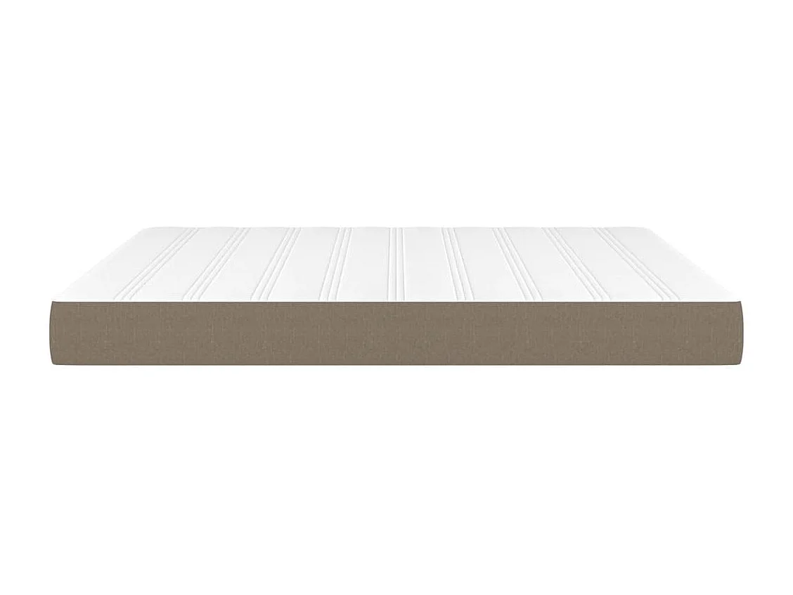 Matelas de lit à ressorts ensachés Taupe 160x200x20 cm Tissu