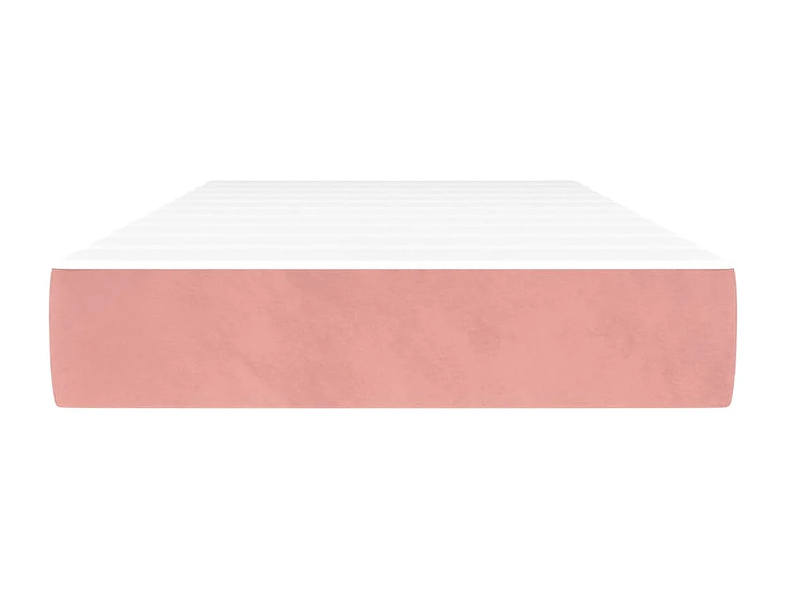 Matelas de lit à ressorts ensachés rose 80x220x20 cm velours