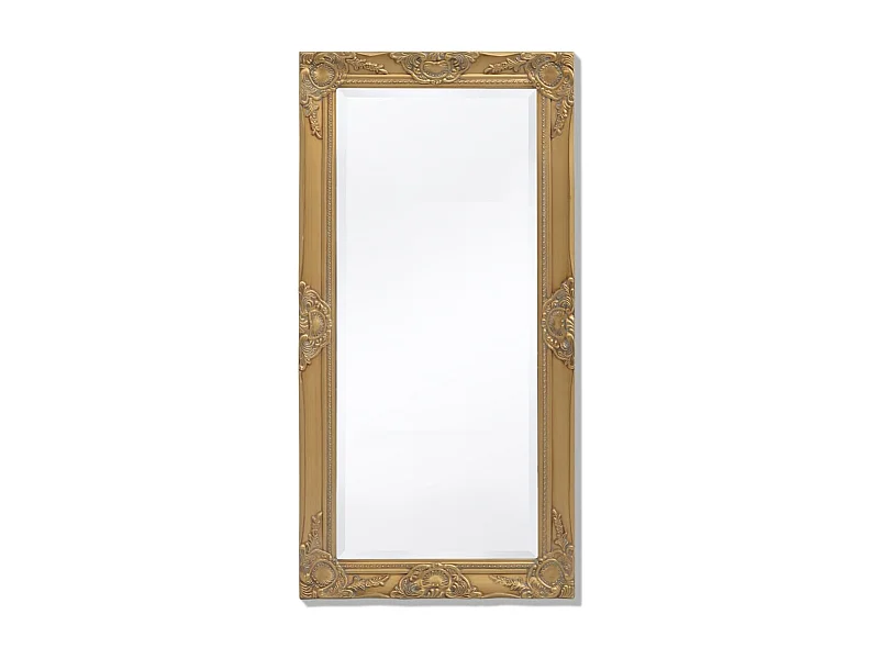 Specchio da Parete Stile Barocco 100x50 cm Oro