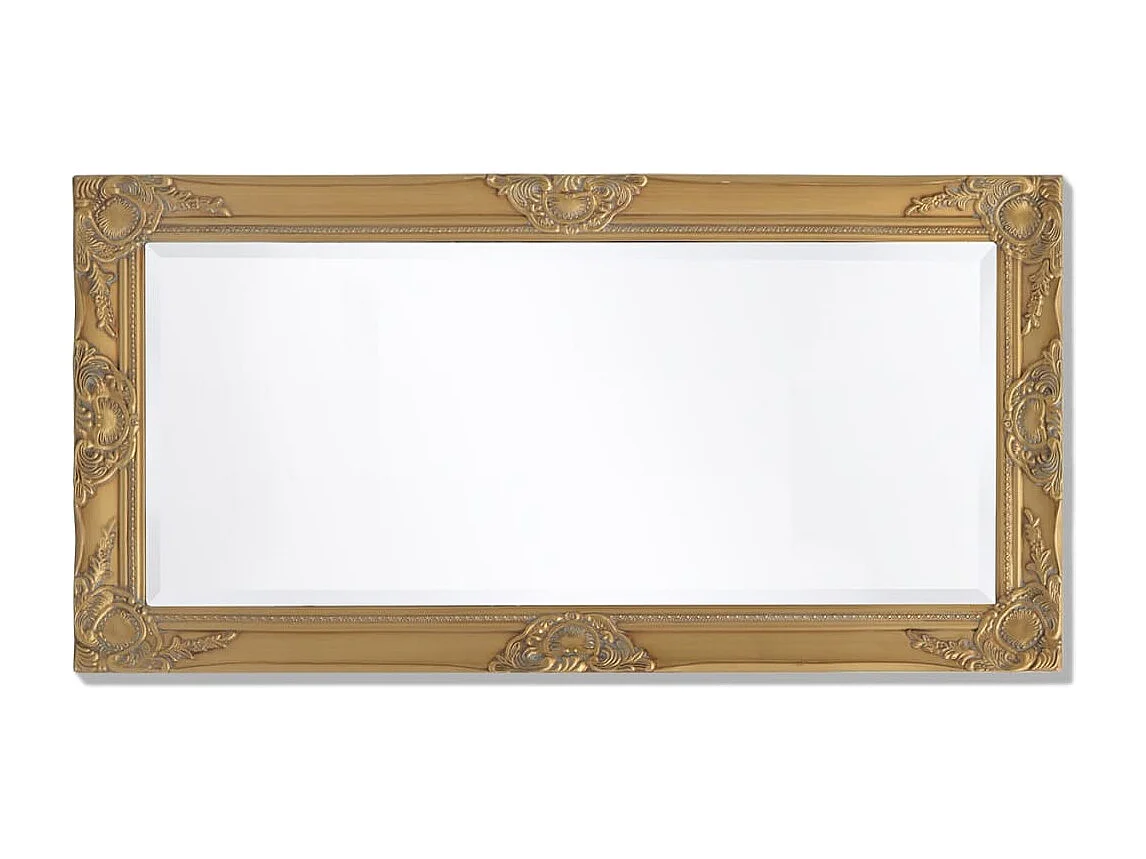 Miroir mural style baroque 100x50 cm Doré