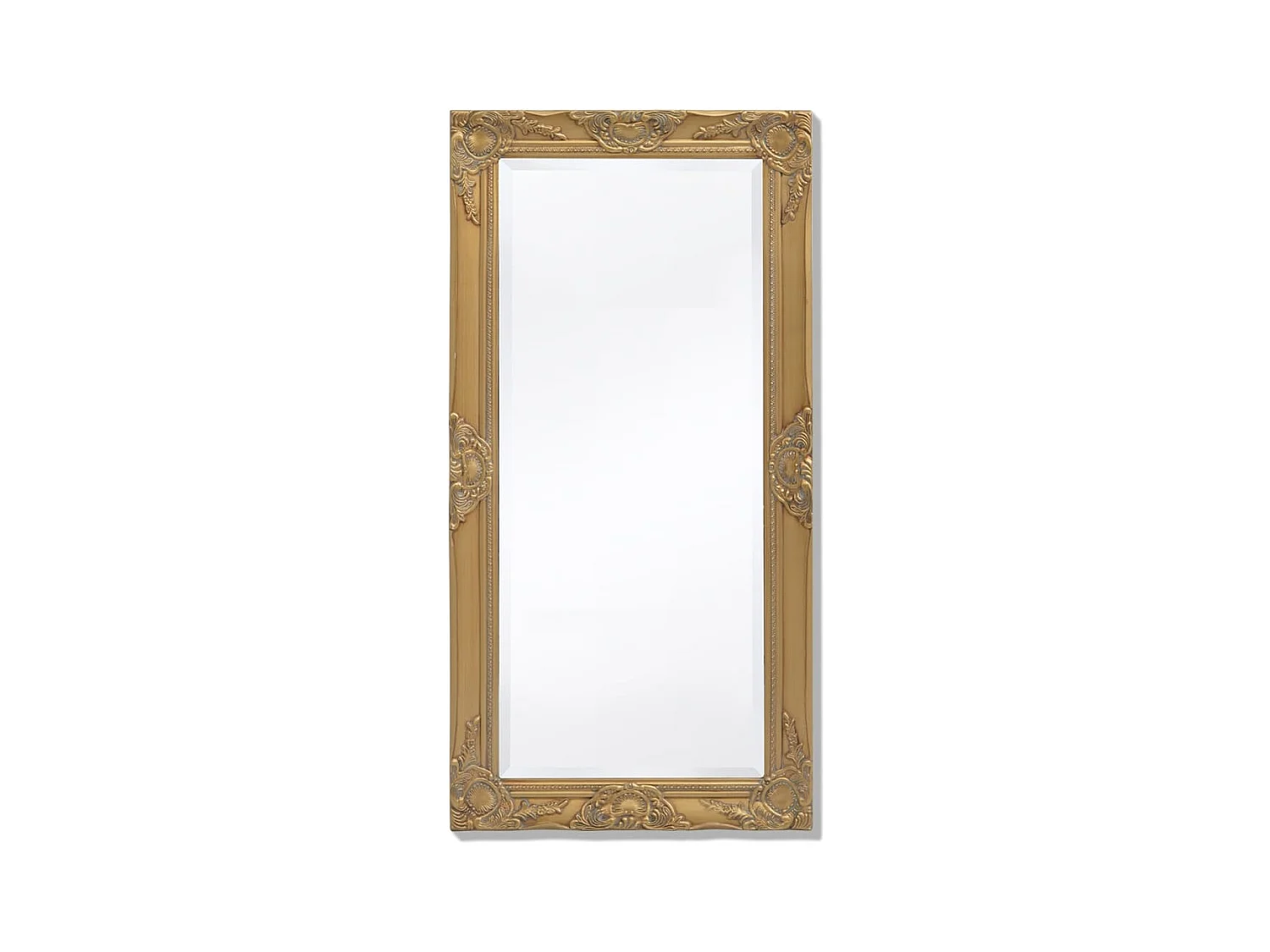 Miroir mural style baroque 100x50 cm Doré