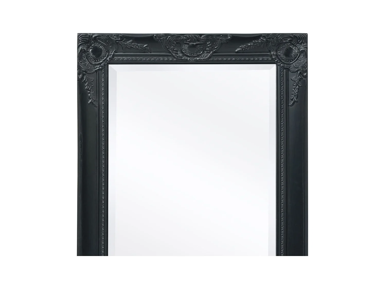 Miroir mural style baroque 100x50 cm noir
