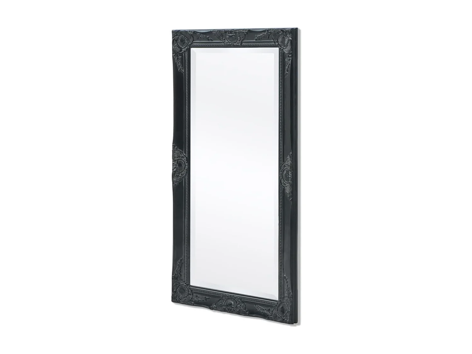 Espejo de pared estilo barroco 100x50 cm negro