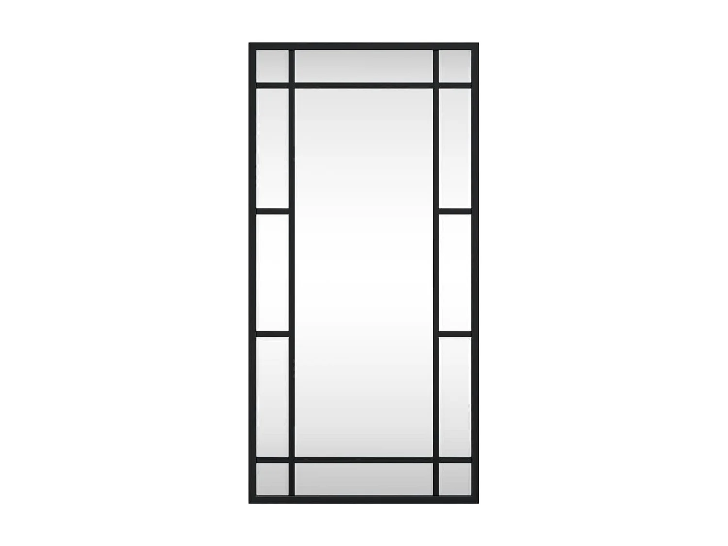 Specchio da Parete Nero 30x60 cm Rettangolare in Ferro