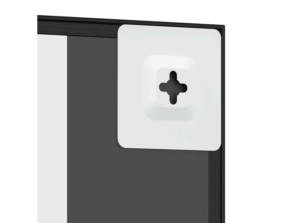 Specchio da Parete Nero 30x60 cm Rettangolare in Ferro