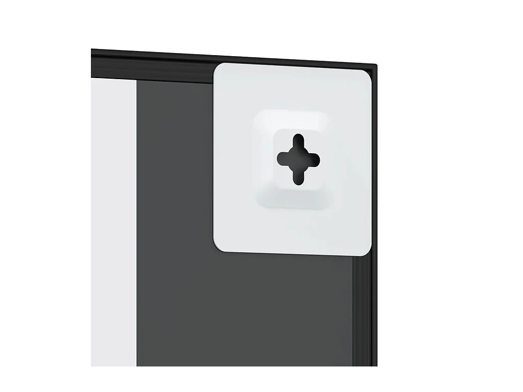 Miroir mural noir 30x60 cm rectangulaire fer