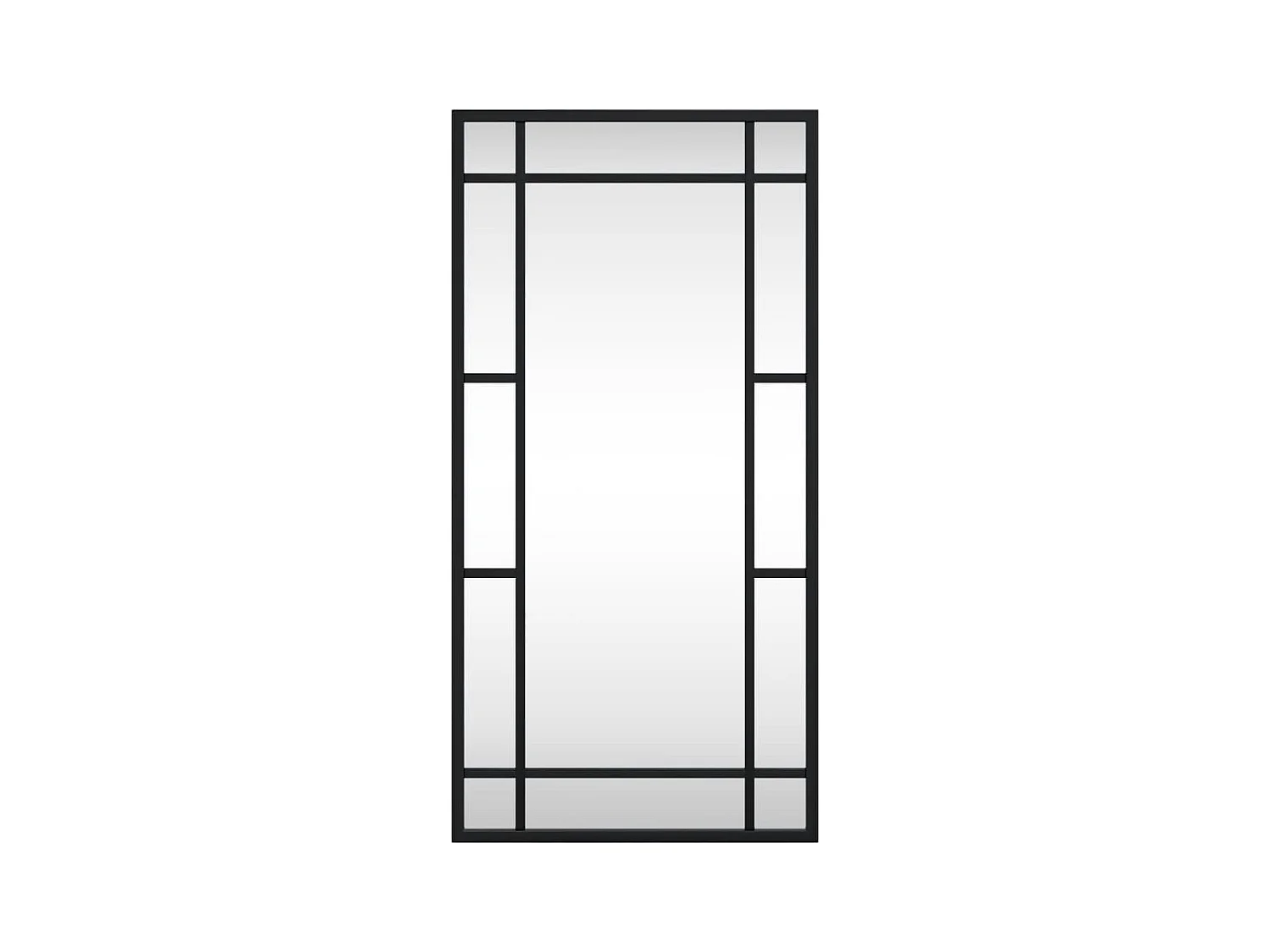 Miroir mural noir 30x60 cm rectangulaire fer