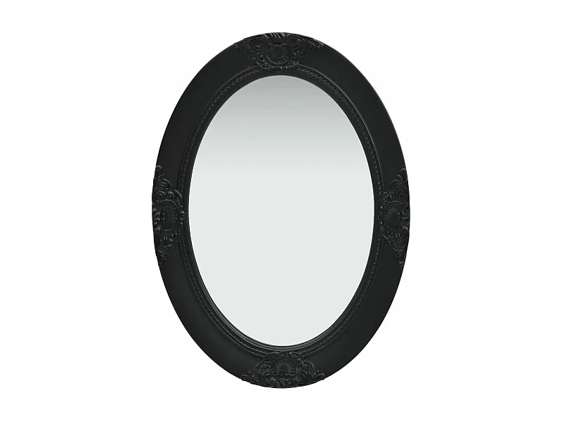 Espelho de parede estilo barroco 50x70 cm preto
