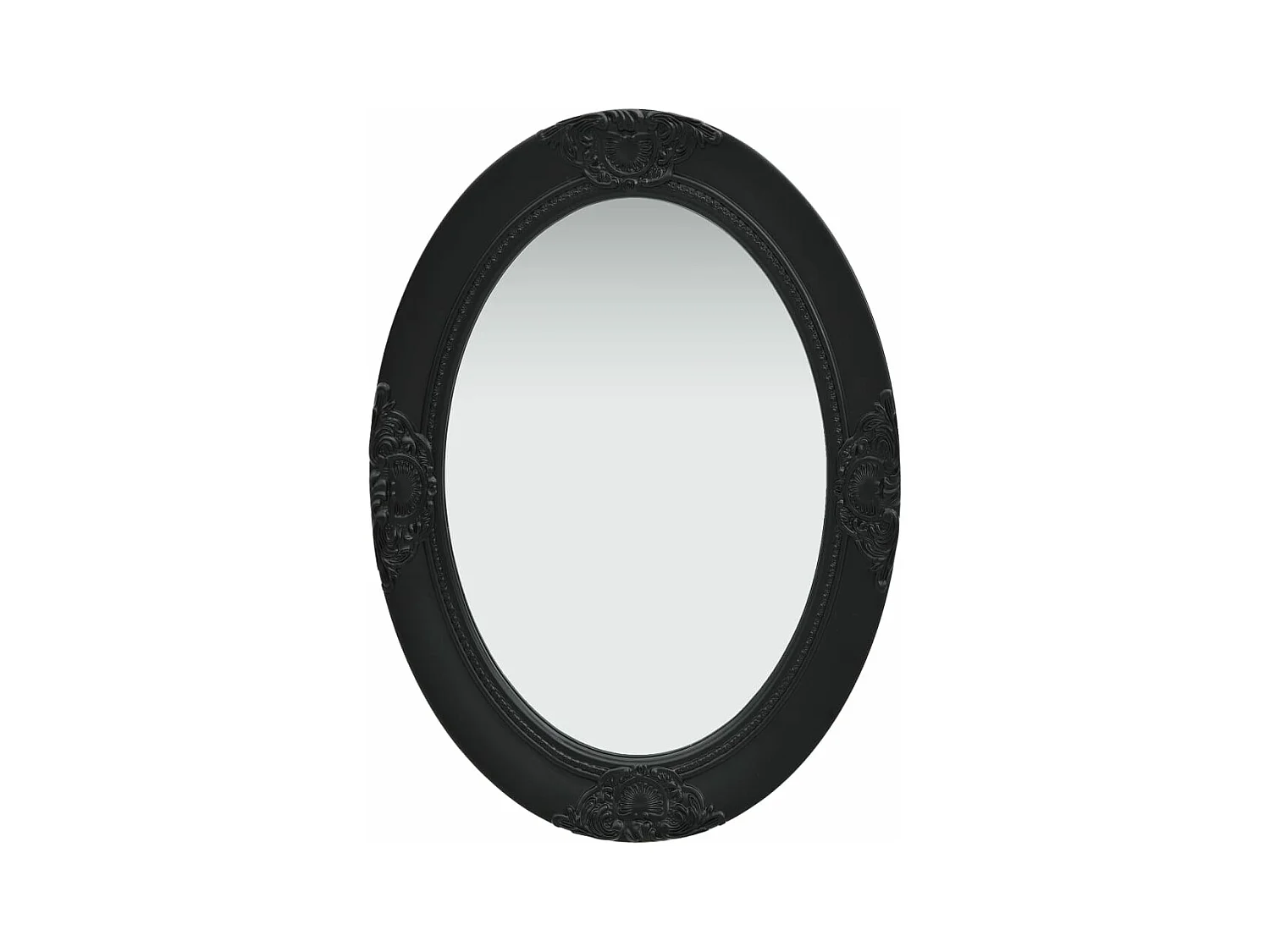 Miroir mural style baroque 50x70 cm noir