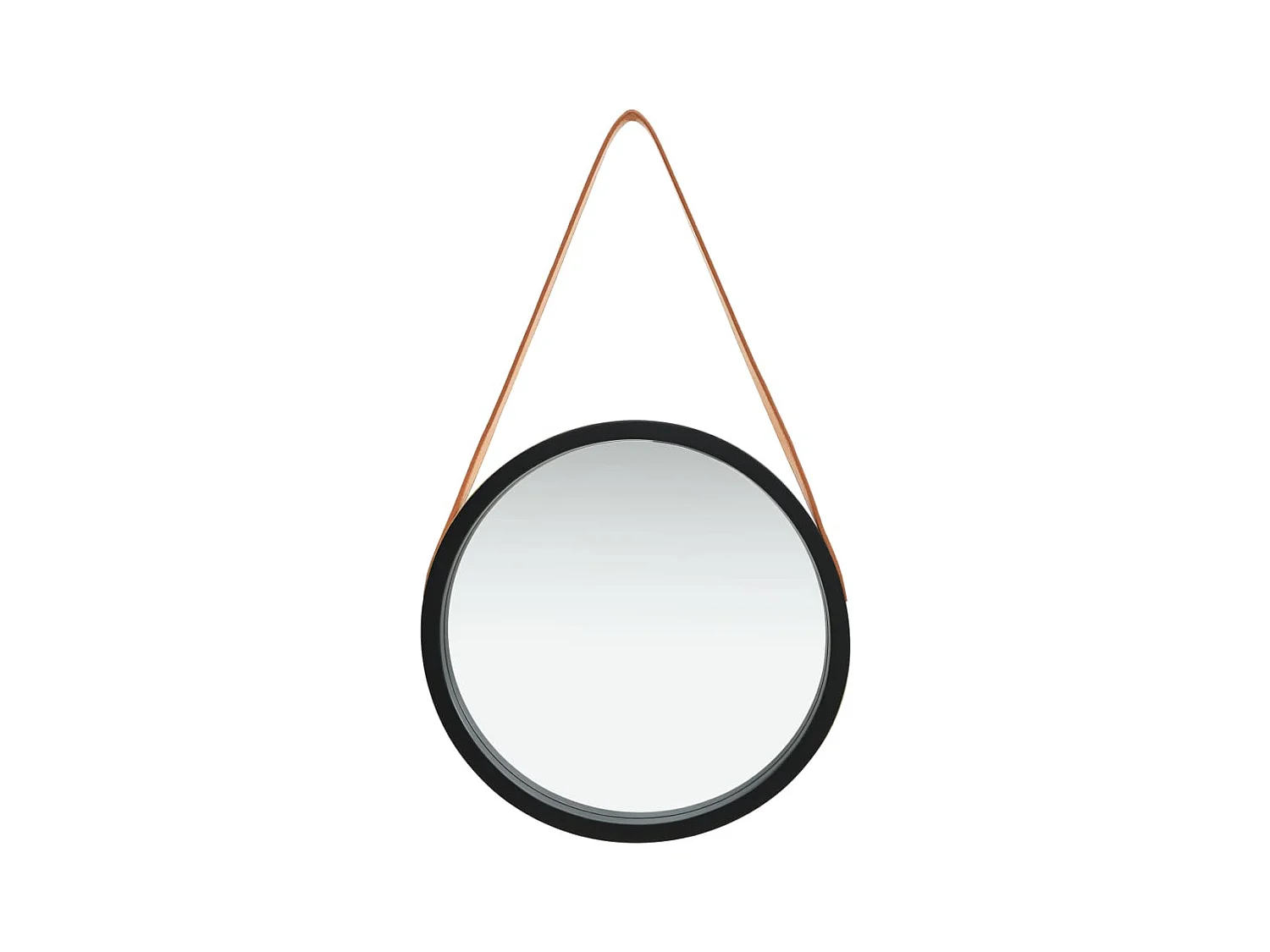 Miroir mural avec sangle 40 cm Noir