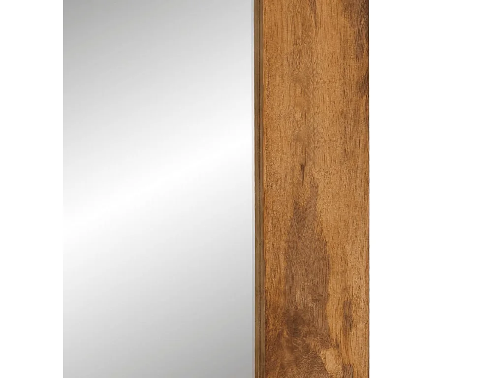 Miroir 70x50 cm bois de manguier massif et verre