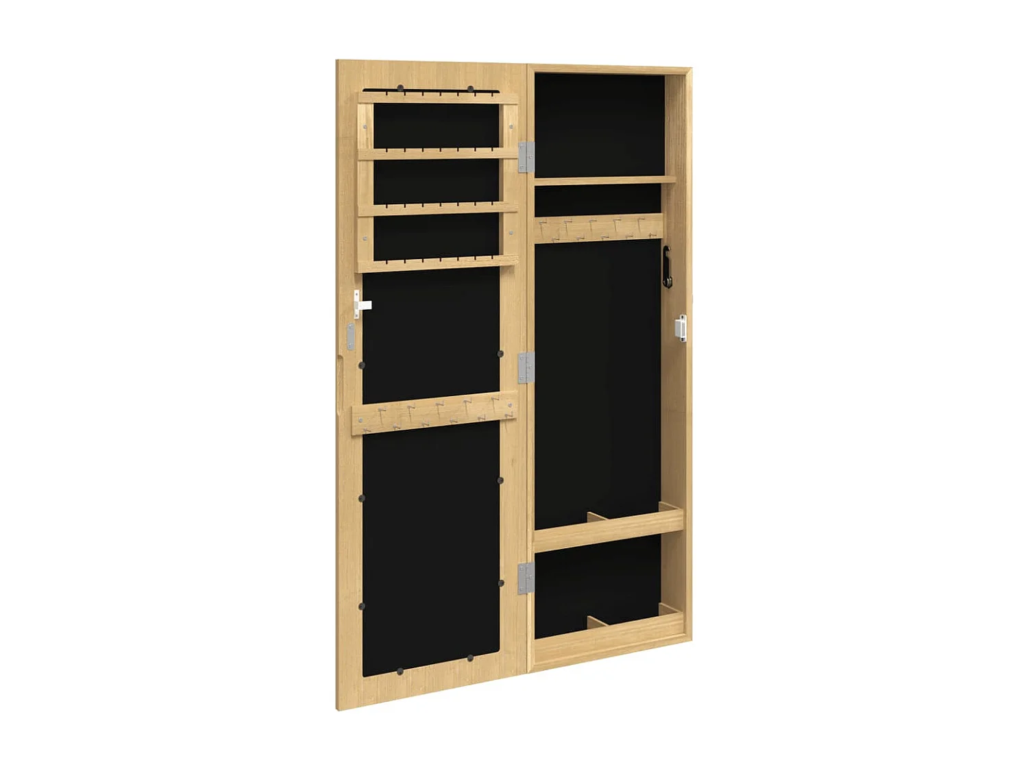 Armoire à bijoux avec miroir murale 30x8,5x90 cm