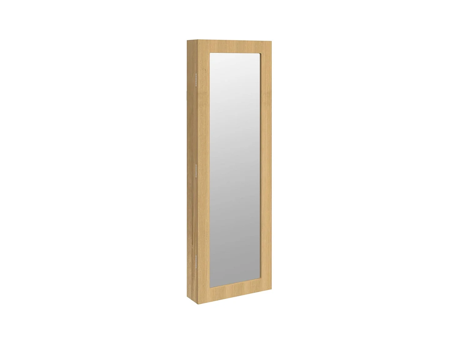 Sieradenkast met spiegel wandgemonteerd 30x8,5x90 cm wit