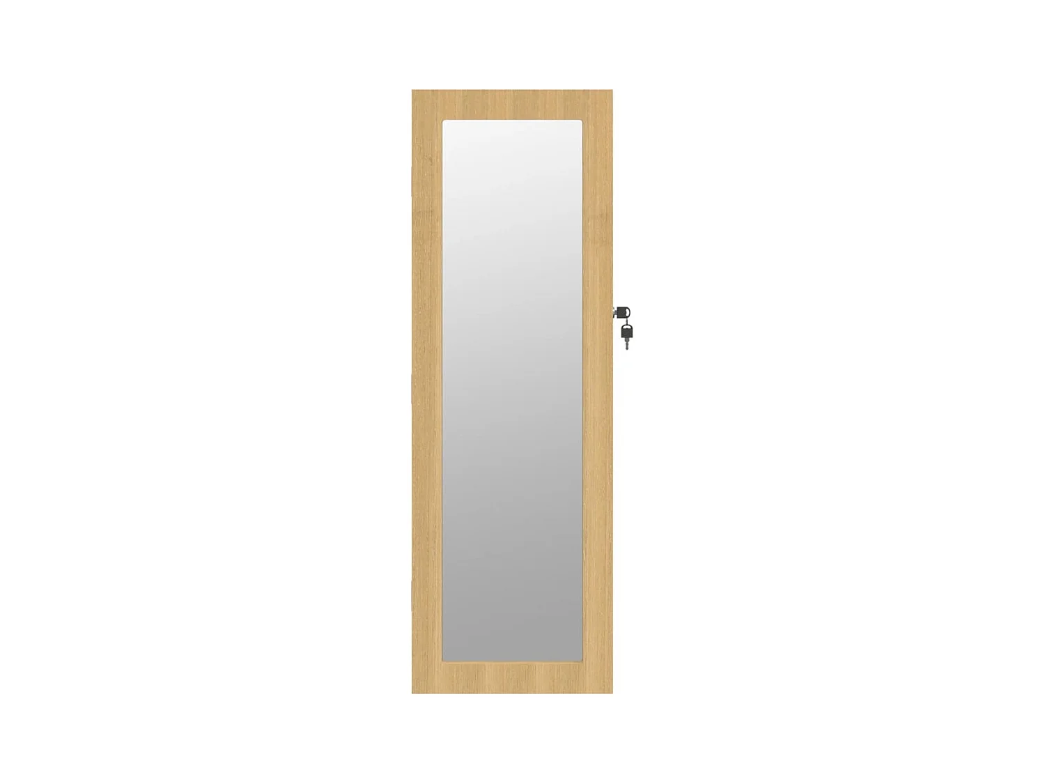 Sieradenkast met spiegel wandgemonteerd 30x8,5x90 cm wit