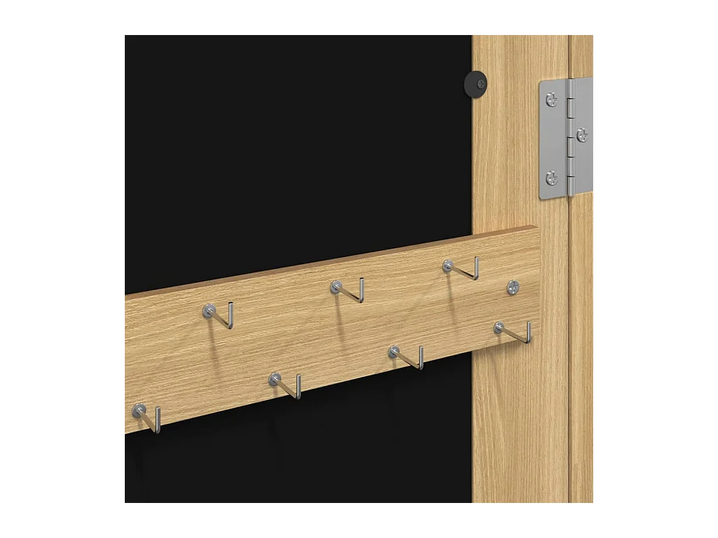 Sieradenkast met spiegel wandgemonteerd 30x8,5x90 cm wit