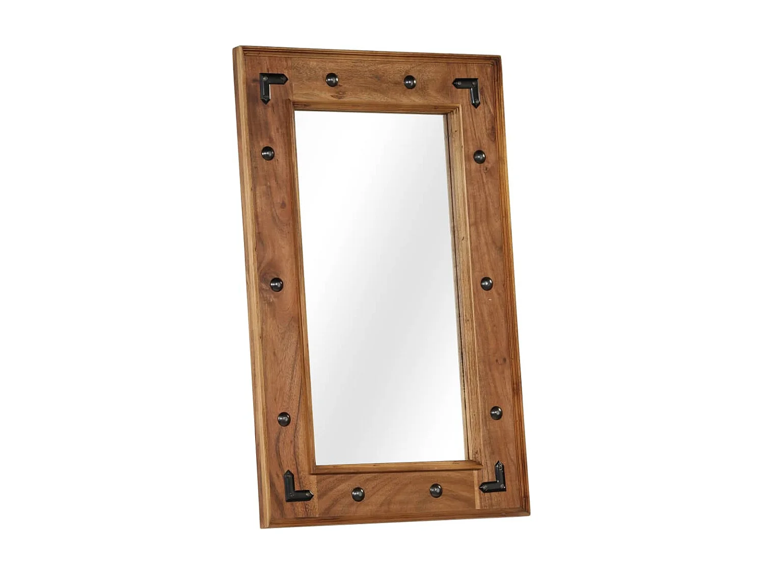 Specchio in Legno Massello di Acacia 50x80 cm