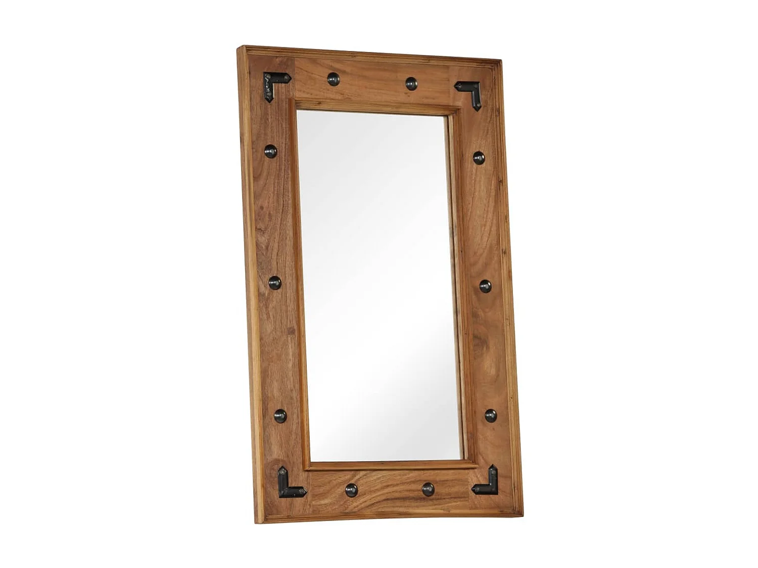 Specchio in Legno Massello di Acacia 50x80 cm