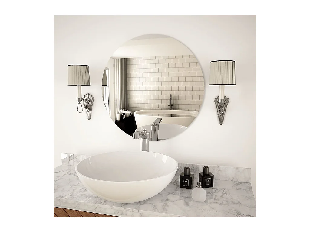 Miroir mural 60 cm Rond Verre