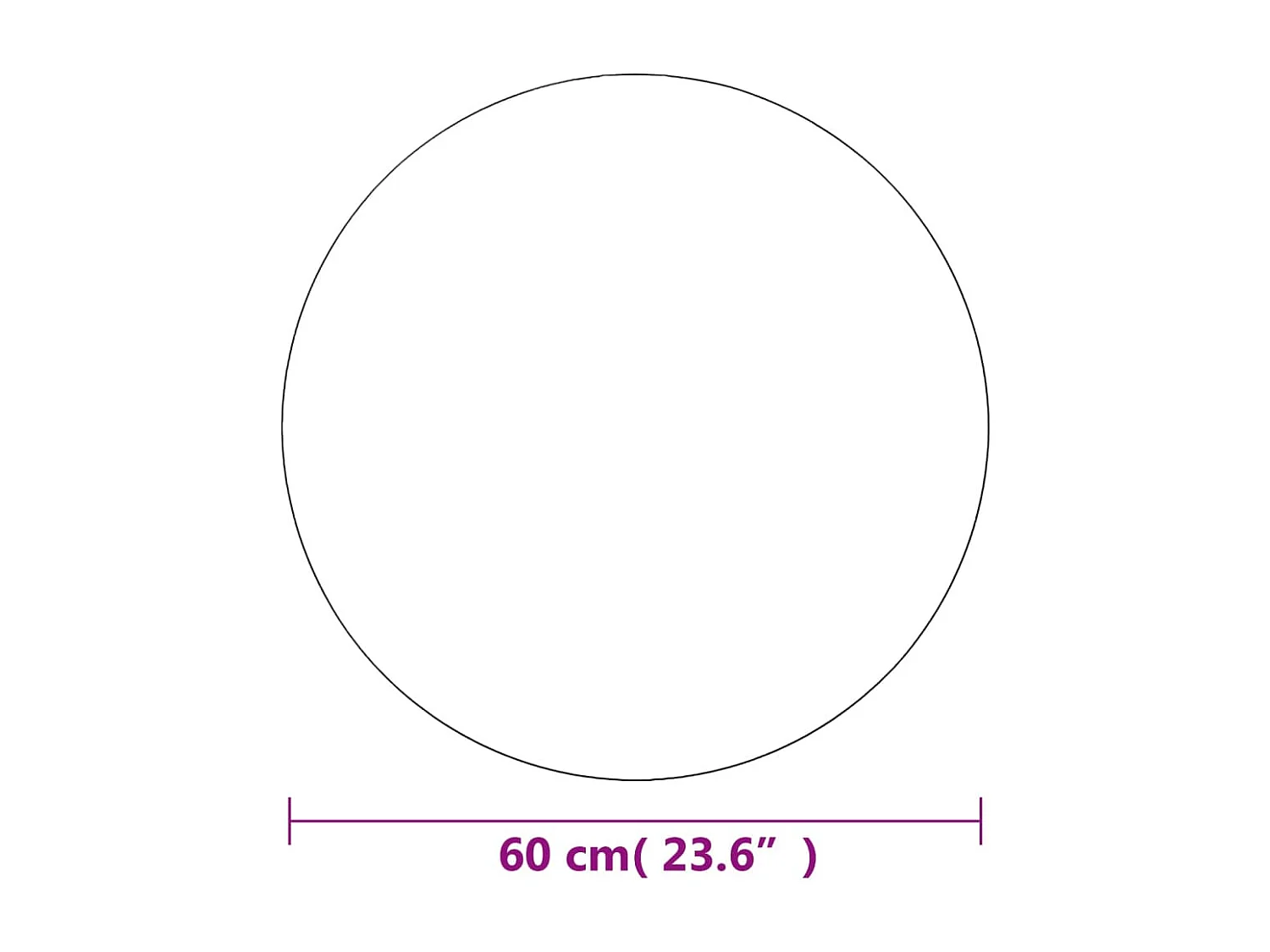 Wandspiegel 60 cm Rund Glas