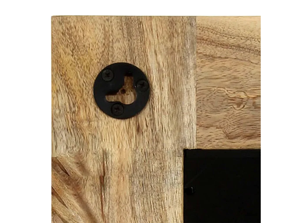 Espejo de madera maciza de mango 50x50 cm