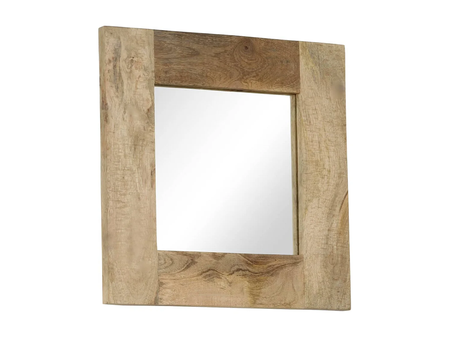 Espejo de madera maciza de mango 50x50 cm