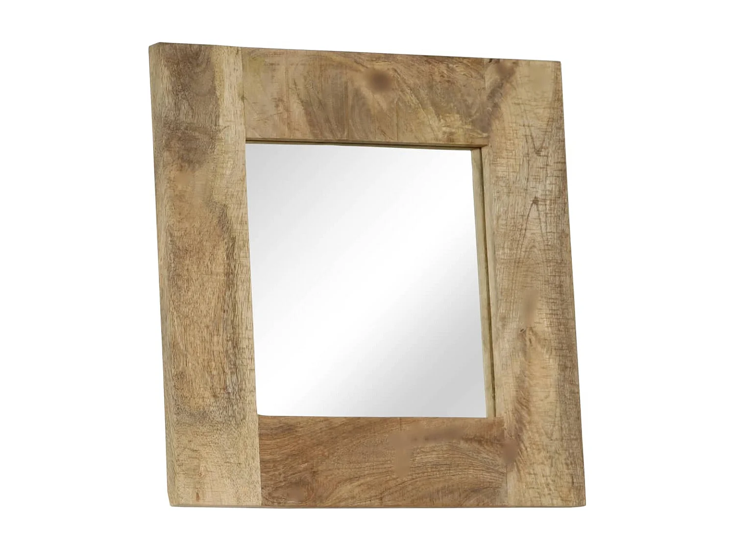 Espejo de madera maciza de mango 50x50 cm