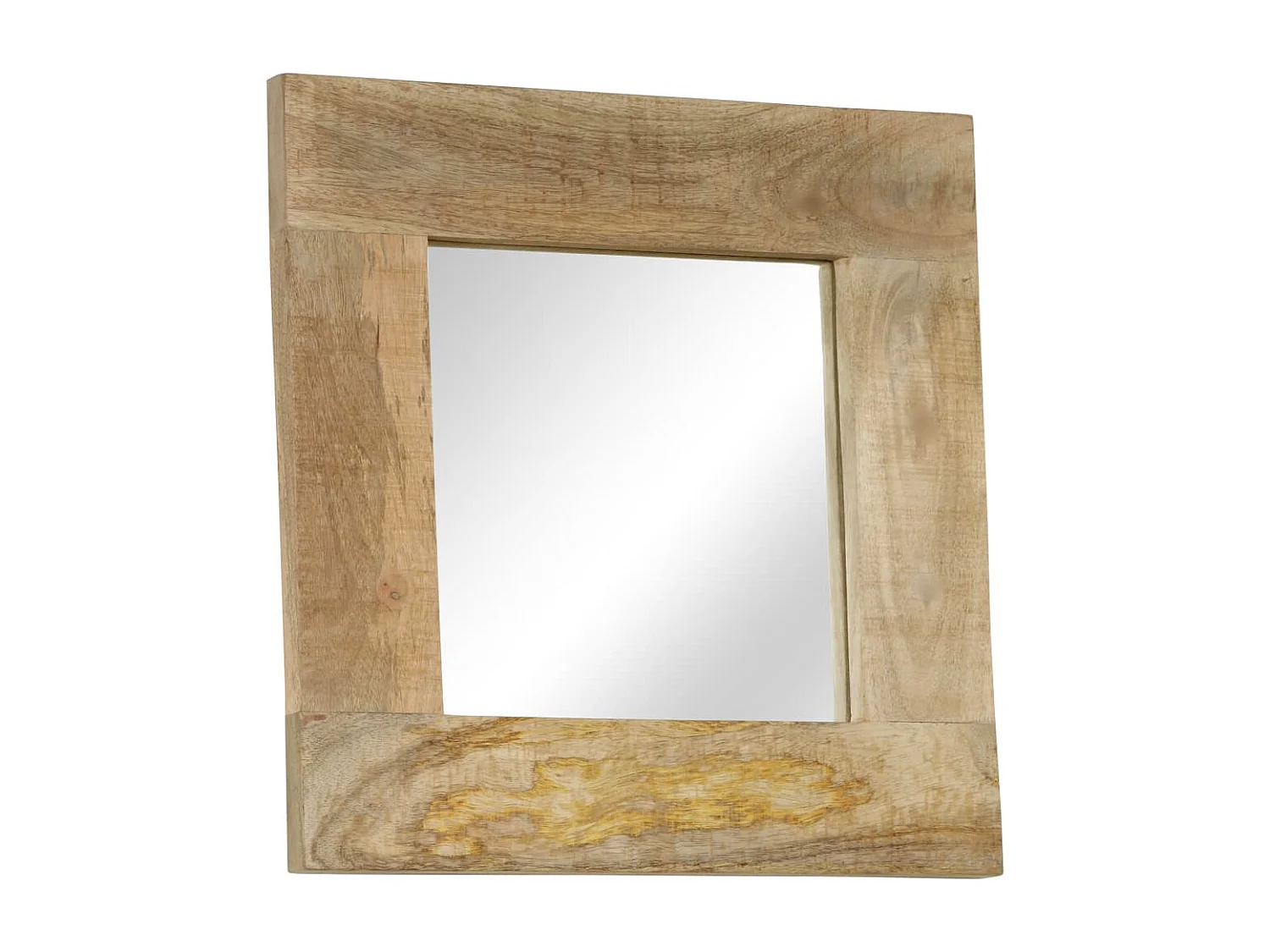 Espejo de madera maciza de mango 50x50 cm