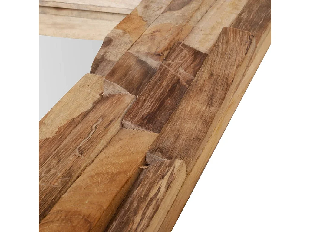 Espelho decorativo em teca 60x60 cm quadrado