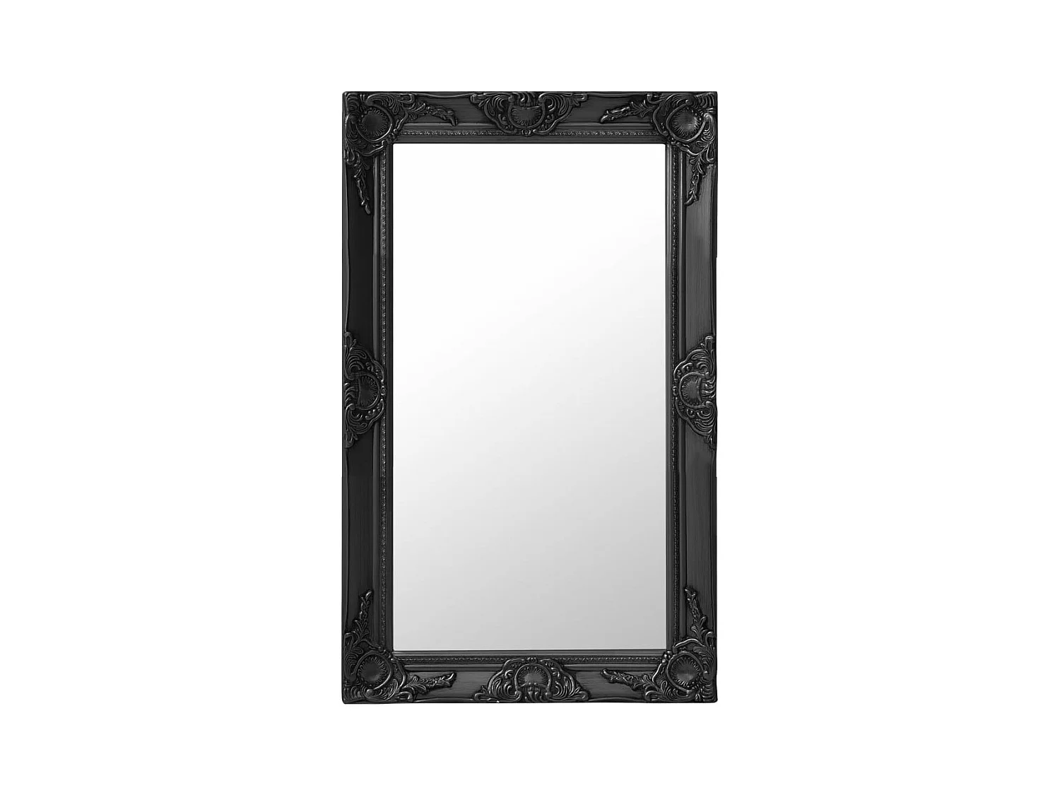 Miroir mural style baroque 50x80 cm noir