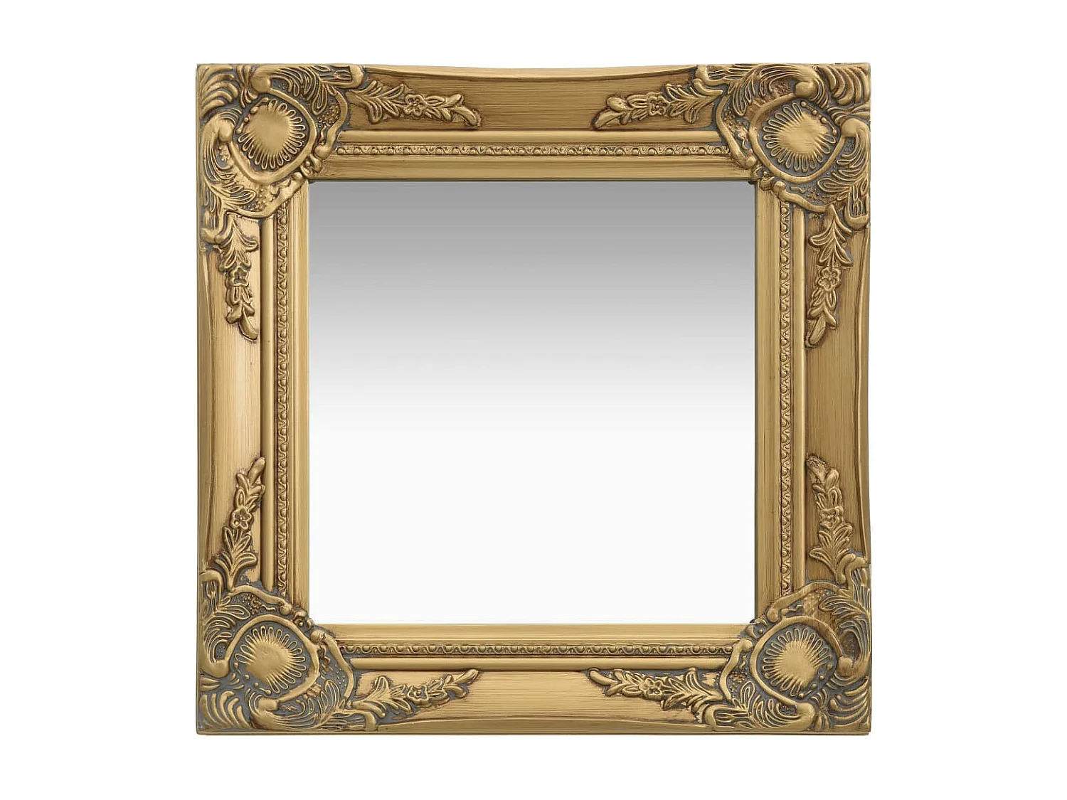 Miroir mural style baroque 40x40 cm Doré