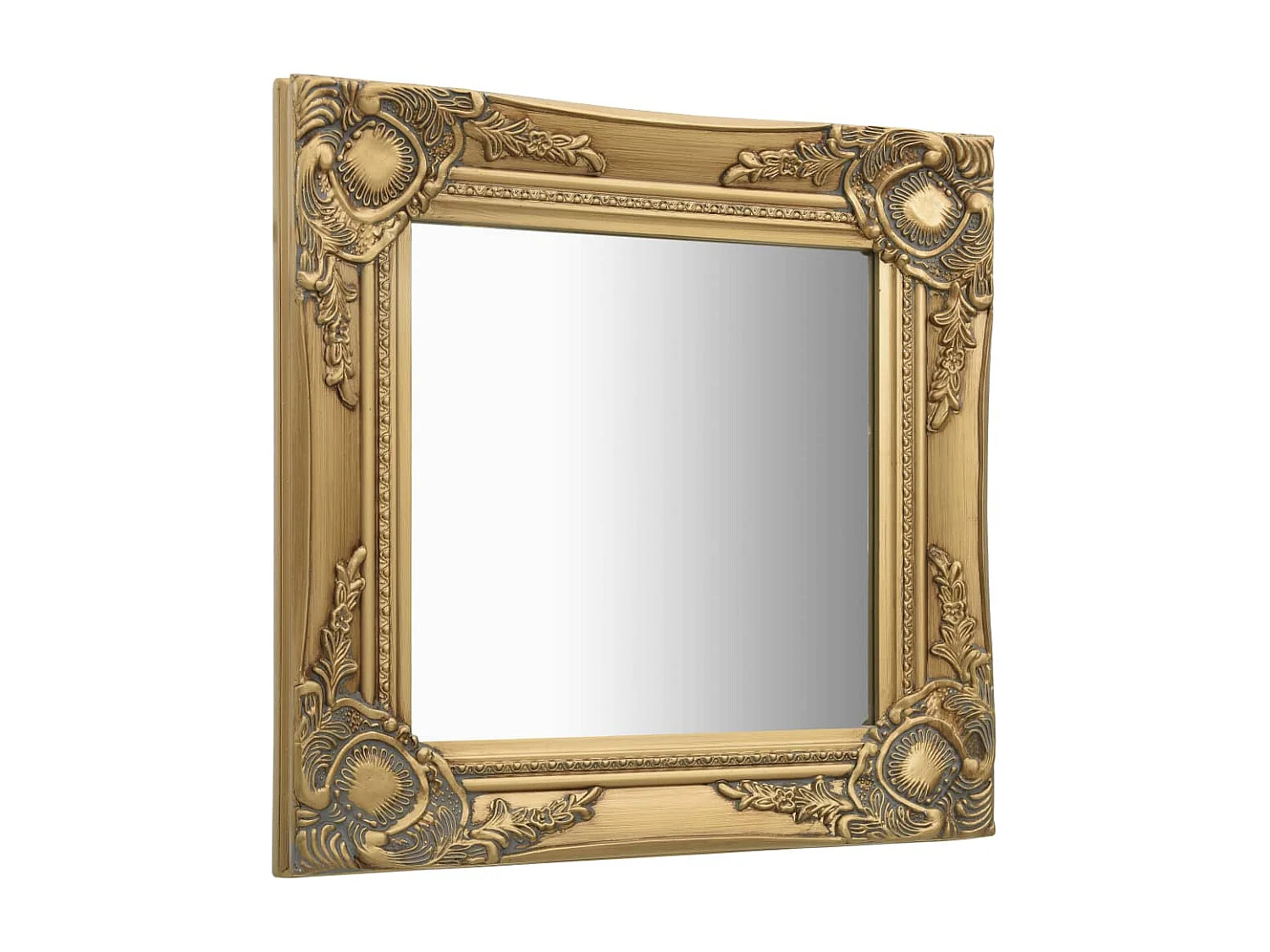 Miroir mural style baroque 40x40 cm Doré