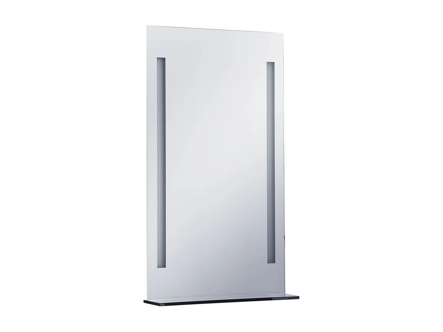 Miroir mural à LED pour salle de bains avec étagère 60x100 cm