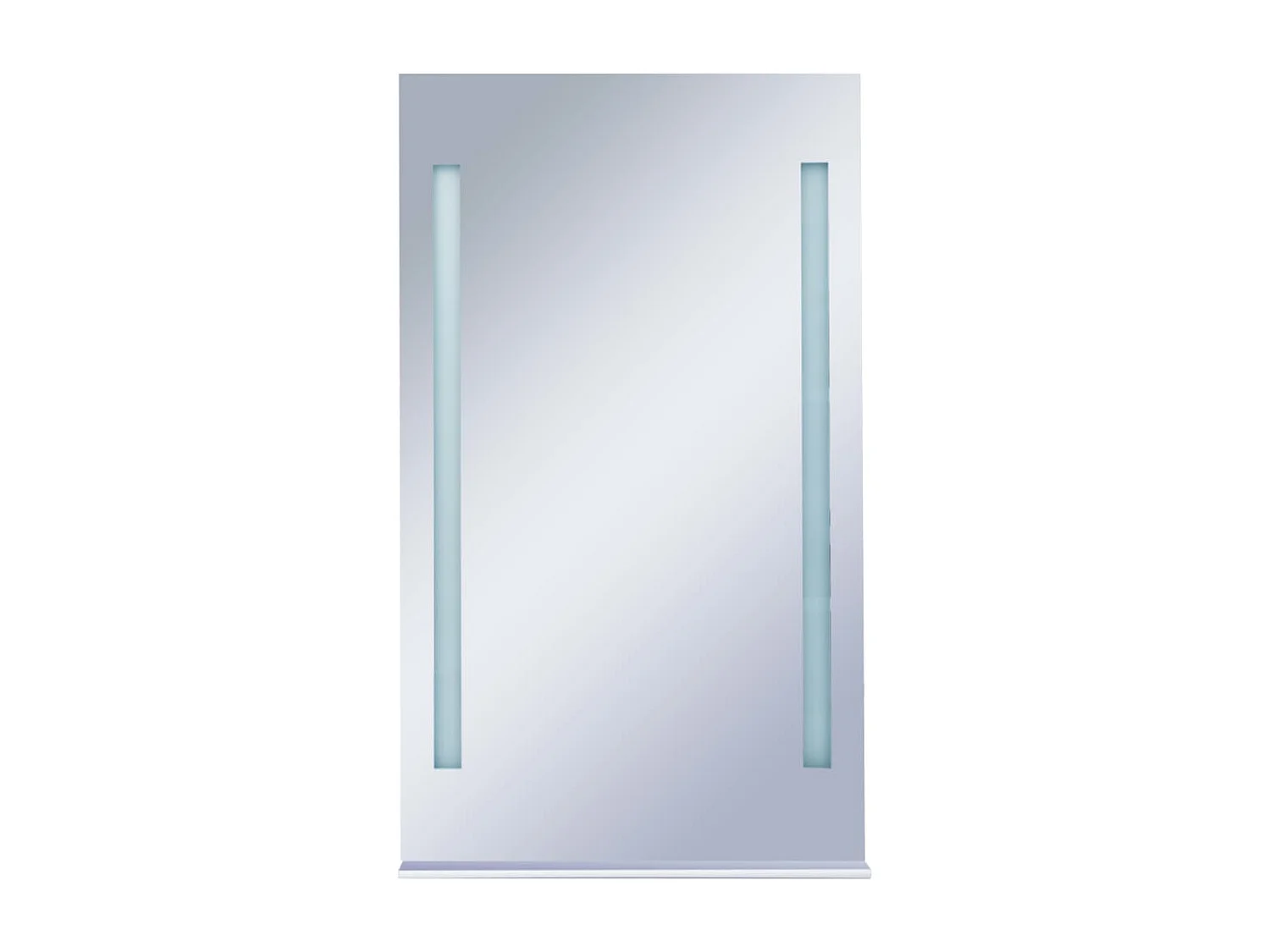 Miroir mural à LED pour salle de bains avec étagère 60x100 cm