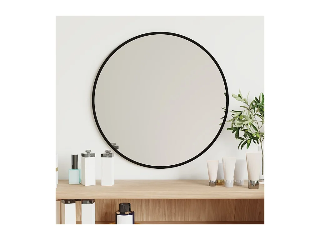 Miroir mural Noir Ø 40 cm Rond