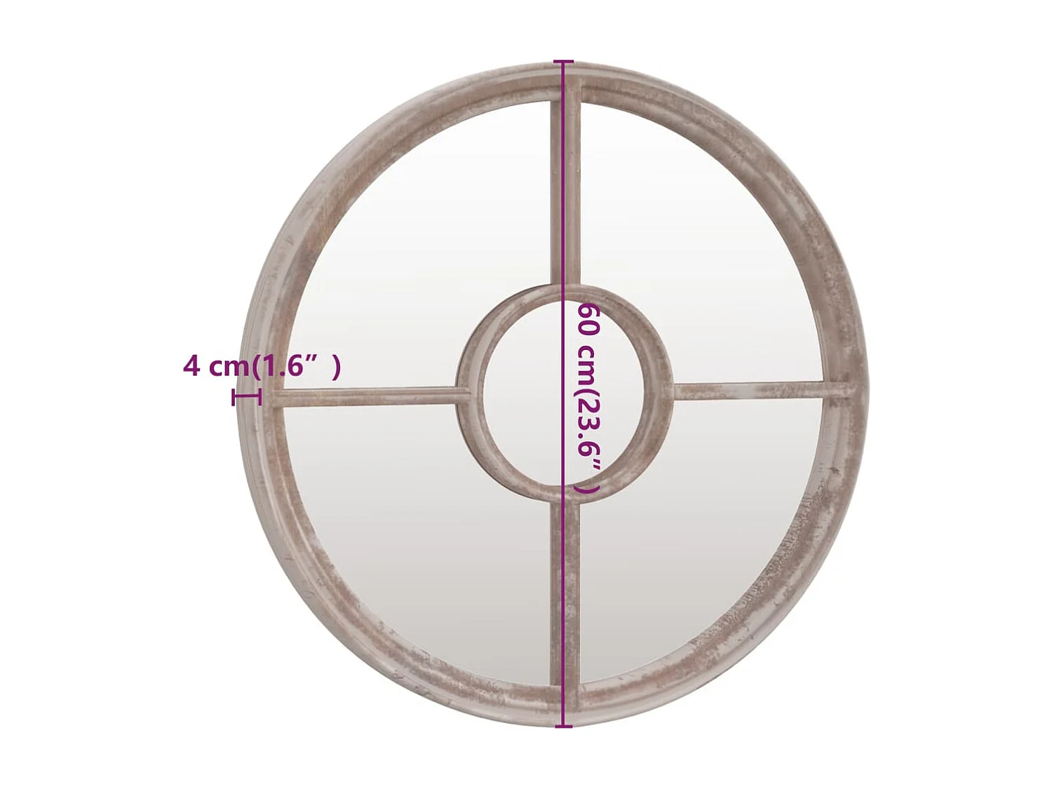 Miroir Sable 60x4 cm Fer pour utilisation à l'intérieur