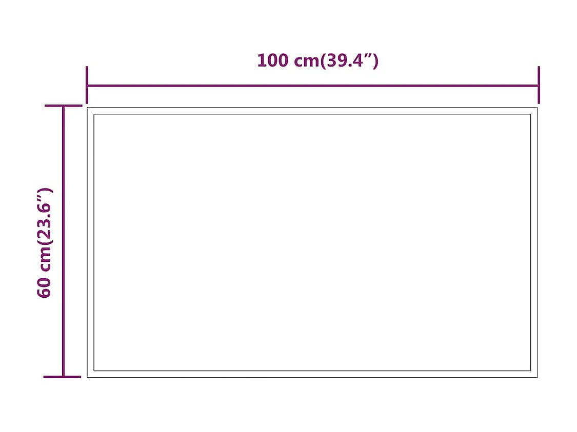 Specchio da Bagno con Luci LED 60x100 cm