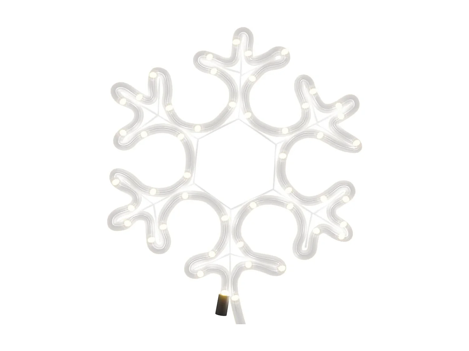Fiocchi di neve natalizi con LED 3 pz Bianco caldo 27x27 cm
