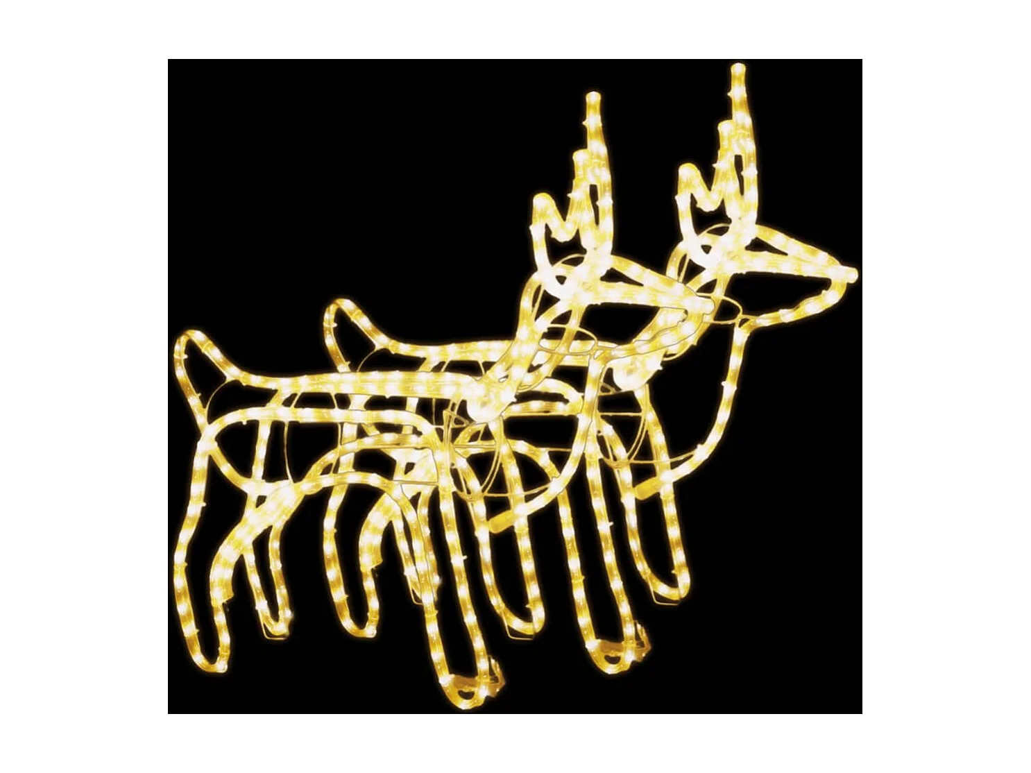 Renne natalizie 2 pz Bianco caldo 60x30x60 cm