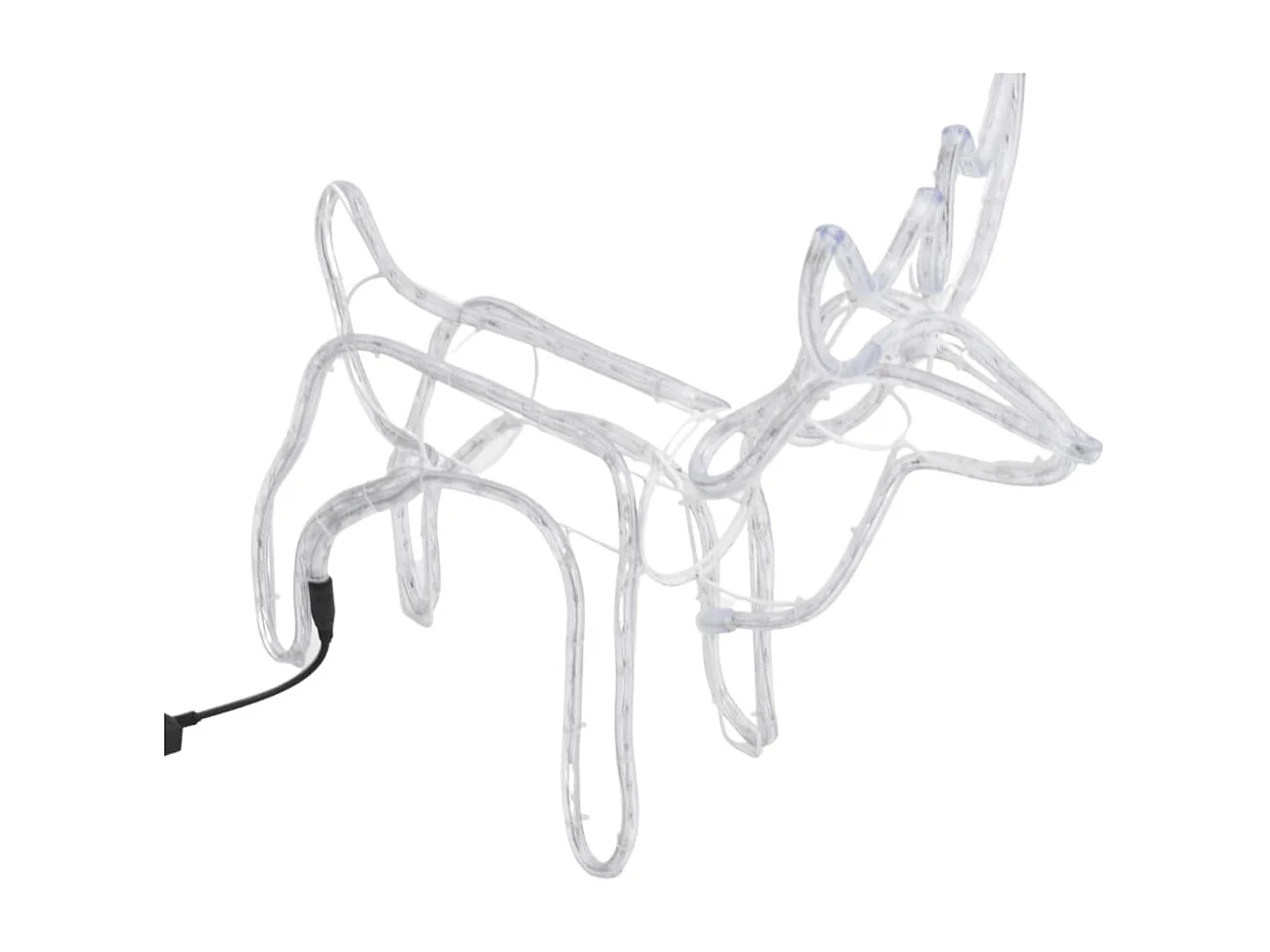 Renne natalizie 2 pz Bianco caldo 60x30x60 cm