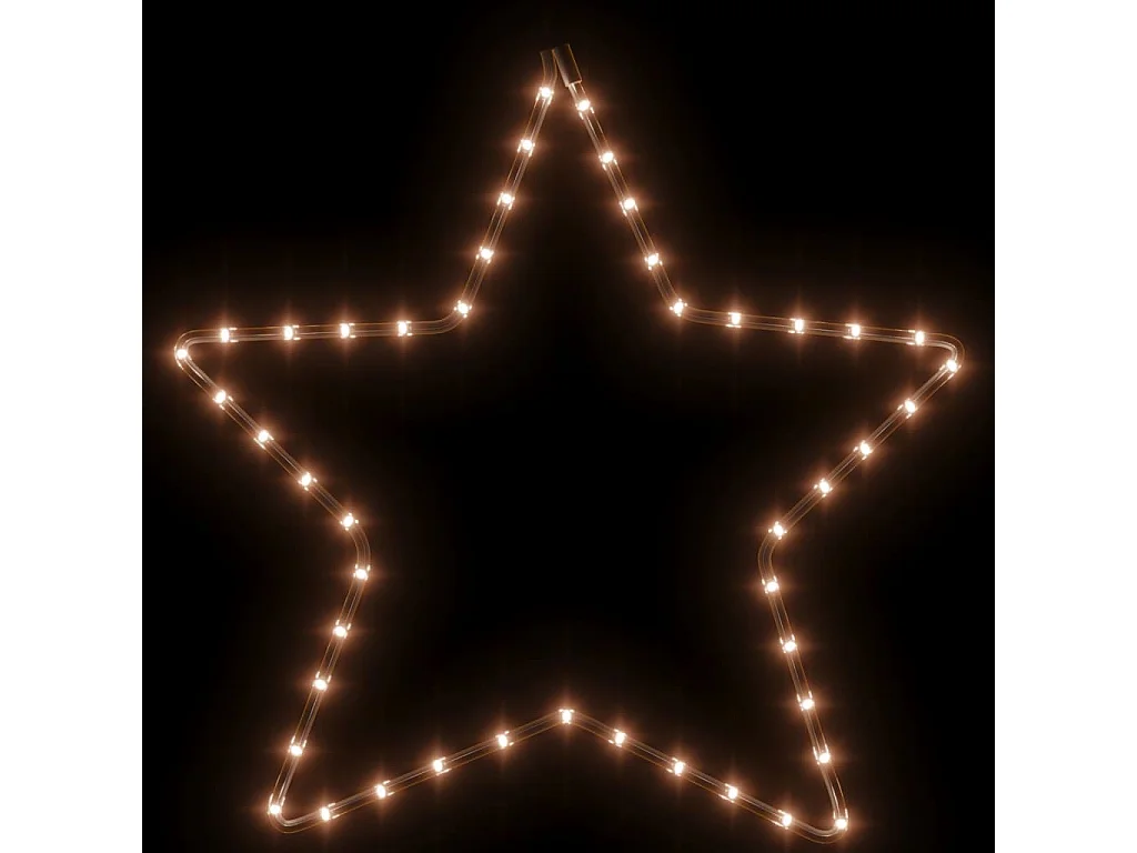 Weihnachtssternfiguren mit 48 LEDs 3 Stück Warmweiß 56 cm